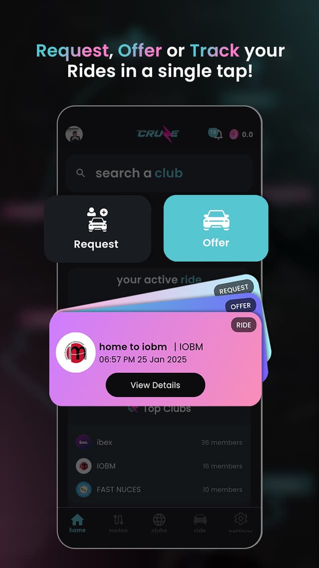 Sign up and join a club
